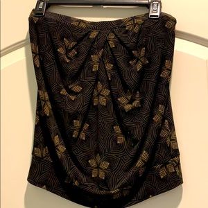 Black and brown strapless